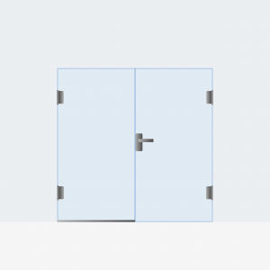 2 szárnyú ajtó kilinccsel és zárható zárral (az egyik ajtószárny fixálható)